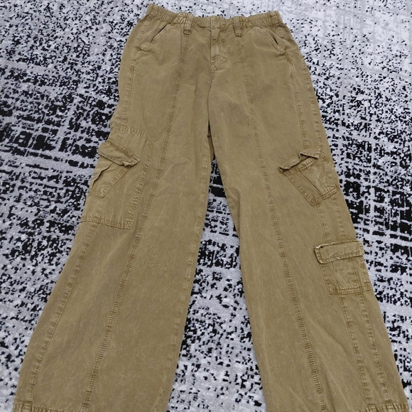 BDG Urban Outfitters Camel Cargo Pants Small Y2K Baggy Gorpcore Tan - Picture 5 of 15